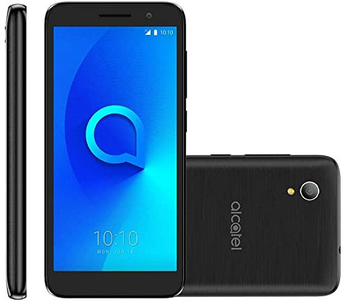 Unlocked Alcatel 1 (5033x) Mobile Smartphone - Gold (For use with any Sim Card Worldwide) (Black)