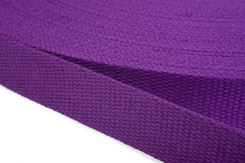 Jajasio Gurtband Baumwolle 25mm Breit, Baumwollgurtband Taschengurtband 17 - lila 6 Meter