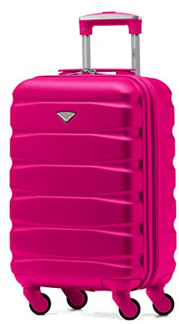 Flight Knight ABS 3 Tailles Valise Legere Compatible avec Air France, Hop! easyJet, RyanAir Et Bien d'autres! Bagage a Main 55x35x20 cm Et Bagage en Soute Grande avec 4 Roues.