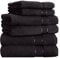 Mixibaby Handtuch 6er Set 2X Duschtuch 2X Handtuch 2X Gästetuch 100% Baumwolle Frottee, Farbe:Schwarz