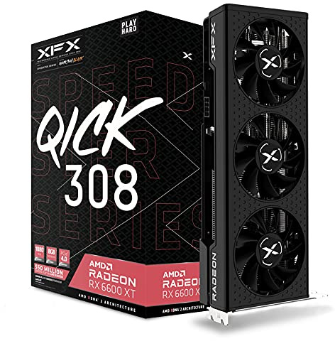 XFX Speedster QICK308 Radeon RX 6600 XT - Scheda video da gioco con 8 GB GDDR6 HDMI 3xDP, AMD RDNA™ 2 (RX-66XT8LBDQ)
