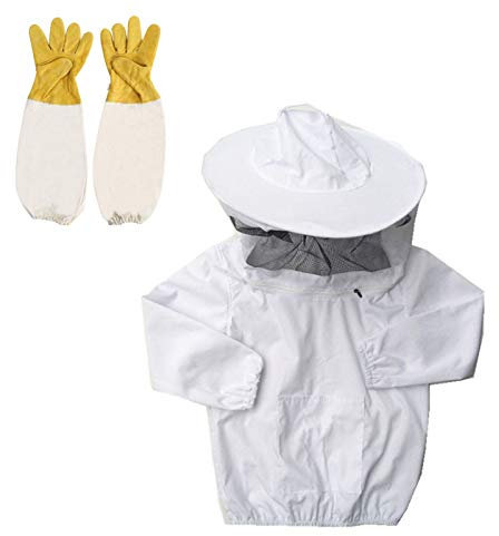 Imker-Overall aus natürlicher Baumwolle, Jacke mit Schleier, Mantel, Imker-Overall, Eltern-Kind-Schutzwerkzeuge (YL)