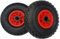 FROSAL 2 x Rad Bollerwagen | 20 mm Achse | Ersatzrad Reifen Sackkarre | Sackkarrenrad Luftreifen Rollenlager Kugellager