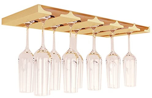 CTVR Edelstahl-Stielregal, Wand montierte Glaswaren Trocknungslager, hängender Stielware-Organizer Kleiderbügel for Barschrank Küche (Size : 2 Slots)