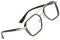 Brille Blaulichtfilter Vintage Retro Blaulichtfilter Brille Ohne Stärke für PC Handy und Fernseher Gaming Blaufilter mit Brillenetui Schwarzes Gold
