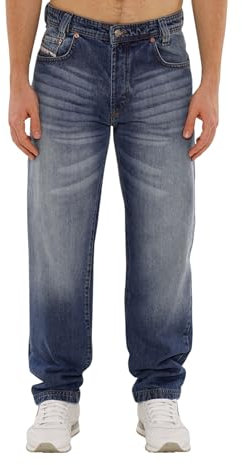 Picaldi Zicco 472 Herren Jeans | Relaxed Tapered Fit | Karottenschnitt Hose | Lässig & Locker geschnitten | Dark Blue Stone Washed