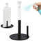 Stainless Steel Paper Towel Holder, Standing Paper Towel Roll Holder with Spray Bottle for Kitchen Bathroom, Paper Tissue Roll Rack