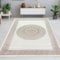 CARPETIA Wohnzimmer Schlafzimmer riesig Orient glänzend Ornamente groß XXL modern edel Kurzflorteppich Designerteppichcreme beige 240 x 340 cm