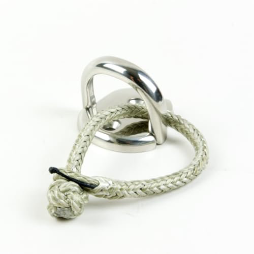 OS-Ropes unlimited, Dyneema® Manille de cordage avec ouvre-porte (6 mm, gris) | Fabrication allemande | Manille souple de qualité supérieure | Charge de rupture et de travail extrêmement élevée