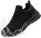 LARNMERN Kochschuhe Damen Laufschuhe Wasserdicht kouch Schuhe Damen Leicht rutschfeste Federung Turnschuhe Outdoor Schuhe (37,Schwarz)