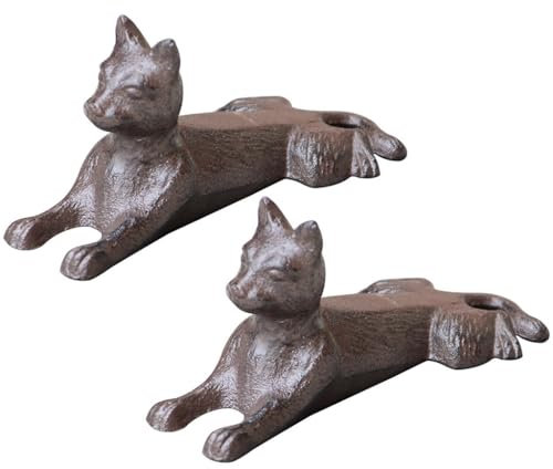 Stop-portes Butée De Porte Sol Animaux Garage Fonte Robuste Résistante Aux Chocs Cale Porte, Décoration Rétro En Forme De Chien Couché Arrêts De Portes, Cadeau D'anniversaire