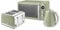 Swan Retro Kitchen Set, 1.5L Fast Boil Kettle & 4 Slice Toaster & 20L Digital Microwave, Green, SK19020GN, ST19020GN, SM22030LGN