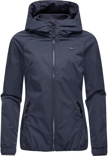 Ragwear wasserdichte und atmungsaktive Damen Übergangsjacke leichte kurze Funktionsjacke mit Kapuze Dizzie Tech YOUMODO XS-6XL