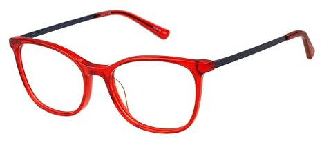 DAKOTA Oval Azetat Brillen in Rot für Damen, Brille mit Sehstärke, optional mit Sonnenbrillen tönung oder Blaulichtfilter (Modell DKO-AOW 06-160)