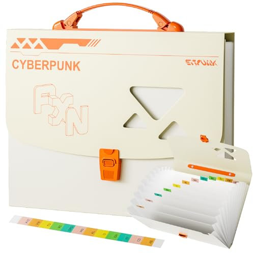 ThinkTex Ordner a4, 13 Fächern Sortiermappe Fächermappe Datei Organizer mit Griff, Dokumentenmappe A4, Akkordeon Ordner Tragbar Sortiermappe für Zuhause, Schule oder Büro Dokumente