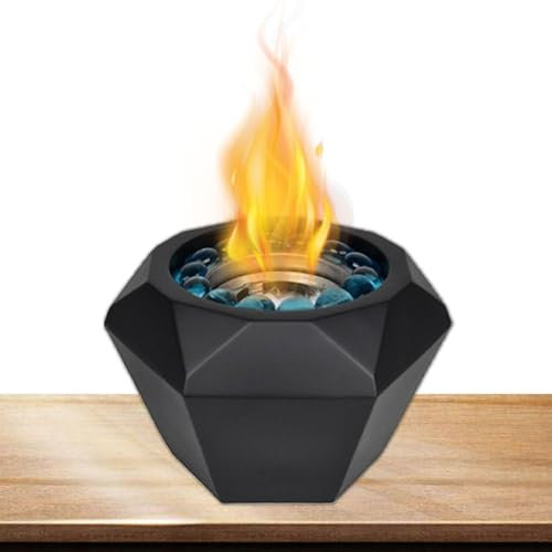 Tisch-Feuerstelle, Feuerstelle für den Innenbereich | -Kamin im Marmor-Design - Rauchfreie, modische, dekorative, langlebige Tisch-Feuerstelle, Heimdekoration für Balkon, Terrasse, Garten