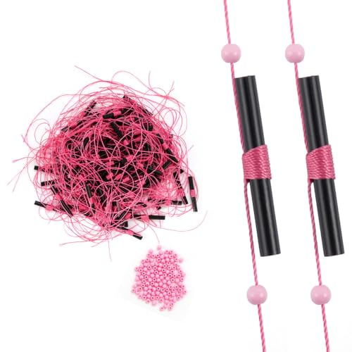 MiOYOOW Angel Schwimmer Stopper, 100 Stück Fishing Bobber Float Stops, Schwimmer Perlenstopper für das Salzwasser Süßwasser Angeln