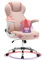 Fantasylab Bürostuhl 180KG Chefsessel Bürostuhl Stoff Schreibtischstuhl Ergonomischer Drehsessel XXL Office Chair, Rosa
