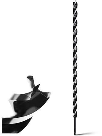 18x600mm Holzbohrer Holzschlangenbohrer für Weichholz, Hartholz mit Zentrierspitze und E 9.5 Schaft