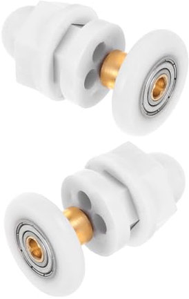 Vaguelly 2pcs Old-Fashioned Arc Pulley Replacement for Shower Sliding Door Wheel Roller Smooth Operation