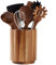 Porte-ustensiles en bois, rotation à 360 °, grand porte-ustensiles de 18 cm pour comptoir de cuisine, organisateur d'ustensiles de cuisine, pot à ustensiles, décoration de comptoir de cuisine de ferme