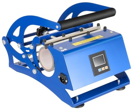 Taza de prensa de 500 W, prensa de sublimación 8-30 oz, 0-200 ℃ prensa de calor con 6 posavasos, prensa de transferencia de tazas, impresión multifuncional impresora de sublimación, máquina de