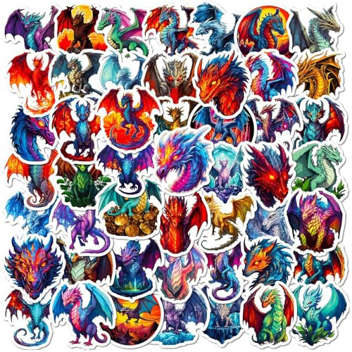 50 Wings of Fire Dragon Aufkleber, Kinder Aufkleber, Wasserfeste Vinyl Aufkleber, Wings of Fire Wings of Fire Dragon Aufkleber, diy notebook doodle Kinder Aufkleber