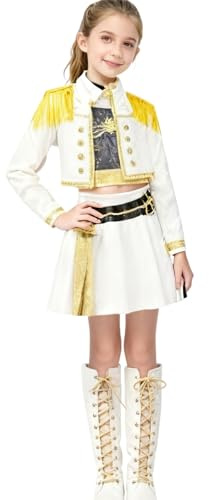 Disfraz de Cosplay K-pop para Niña Juegos de rol y actuaciones (White suit, 120)