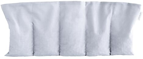 LOOLAY Kirschkernkissen Mikrowelle 50x20 cm – Wärmekissen Bio Baumwolle – Kirschkern Kissen mit 5 Kammern – Ideal bei Muskelverspannungen und Menstruationsbeschwerden (grau)