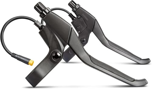 E-Bike Bremshebel für BAFANG BBS01 BBS02 BBS-HD mit wasserdichtem 3-PIN Stecker, 22.2mm schwarz – Hall-Sensor Motorabschaltung, rutschfester Grifffläche für präzise Bremskontrolle und Getriebeschutz