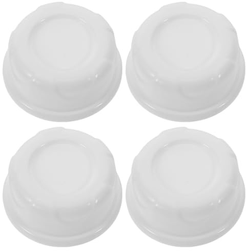 MOLUCKFU 4 Stück Ersatz-Wasserflaschendeckel verschlussdeckel für babyflaschen milchflaschenverschluss Babyflaschenhülle Milchflaschendeckel Flaschenringverschluss PP White