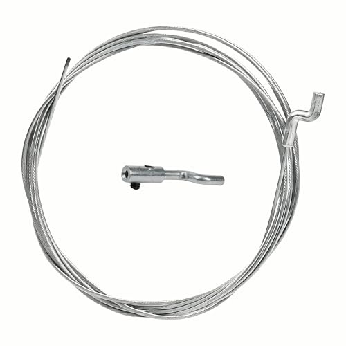 FortuneGlobe Kit de Réparation de Câble de Gaz Universel Ø1.5mm x 2.5m - Avec Embout et Serre-câble en Z pour Tondeuse, Débroussailleuse, Motoculteur
