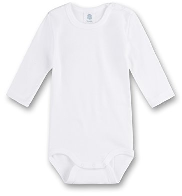 Sanetta Baby-Body langarm weiß | Hochwertiger und nachhaltiger Body für Babys aus Bio-Baumwolle. Baby Body