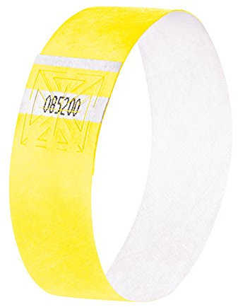 SIGEL EB218 Braccialetti d'identificazione Soft, giallo fluorescente, 120 pz