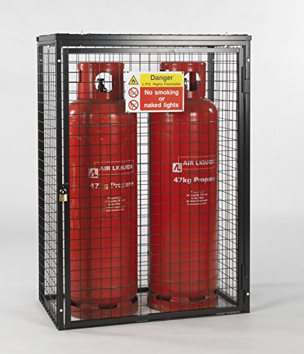 Black Powder Coated Gas Cylinder Cage for 2 x 47kg Cylinders