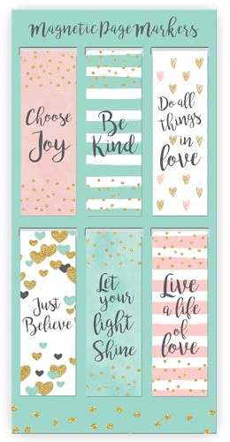 Christian Art Gifts Magnetic Scripture Bookmark Set for Women: Choose Joy