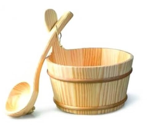 Desineo Kit 4 Accessori Sauna Seau-louche-Sablier-Thermometer-Essence eucalipto 400ml