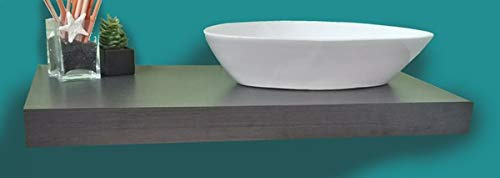 Mensola Sospesa per Lavabo Design moderno L 120 cm, compra dal produttore! (Rovere grigio) MabelOnline