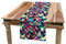 ABAKUHAUS Grunge Tischläufer, Hipster Zigzag Chevron, Esszimmer Küche Rechteckiger Dekorativer Tischläufer, 40 x 225 cm, Aqua Pink