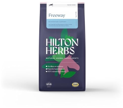 Hilton Herbs Freeway Natural Equine Supplement. 100% Natural Ingredients. Respiratory Supplement. For Horse Requiring Breathing Support. 1kg
