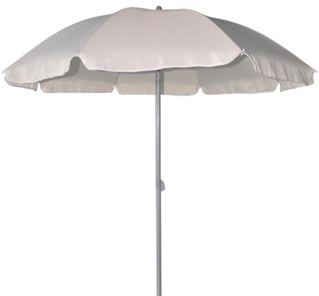 TrendLine Sonnenschirm Creme Ø 180 cm UV-Schutz: 60+ Sonnenschutz Strandschirm