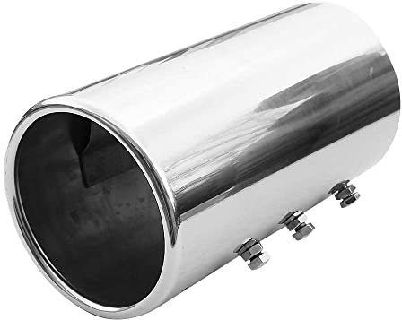 Auspuffblende Endrohr Auspuff Universell Schalldampf Endrohrblenden Blende Sport Edelstahl Rund bis 87mm Chrom AutoHobby