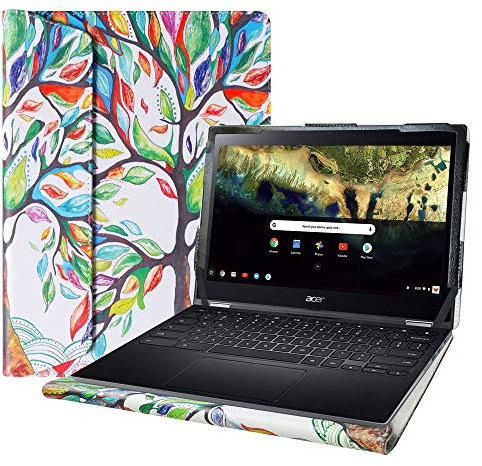 Alapmk Diseñado Especialmente La Funda Protectora de Cuero de PU para 11.6 Acer Chromebook Spin 511 R752TN/CHROMEBOOK SPIN 311 R721T/Chromebook 311 C721(Not fit Chromebook Spin 11 CP311),Love Tree