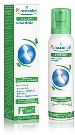 Puressentiel – Respiratoire - Spray Aérien Resp’OK aux 19 Huiles Essentielles - Aide à respirer plus librement - Actifs 100% d’Origine Naturelle - Usage Atmosphérique - 200 ml