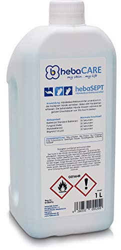 1x 1000ml hebaCARE Desinfektionsmittel Hand - Desinfektionsmittel für Hände - gegen Viren und Bakterien Handdesinfektionsmittel/Handdesinfektion (1x 1000ml)