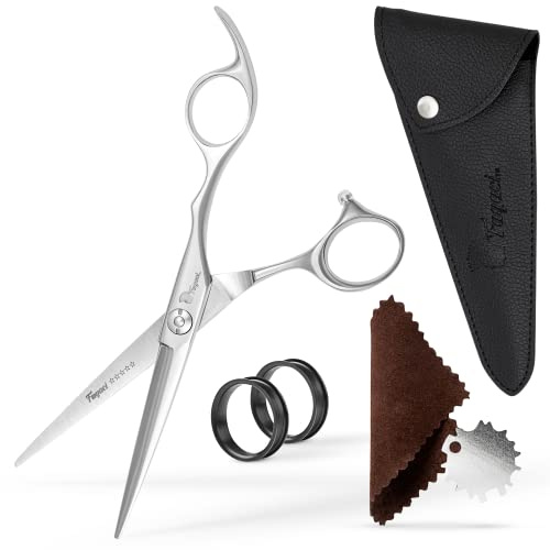 Fagaci Ciseaux de coiffure professionnels de 17,8 cm avec lames extrêmement tranchantes, coupe fine en acier 440C, ciseaux de coiffure professionnels pour homme et femme, ciseaux de barbier