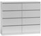 3xeliving Commode 8 tiroirs 120 cm, Blanche, D : 120 x 39 x 101 cm.
