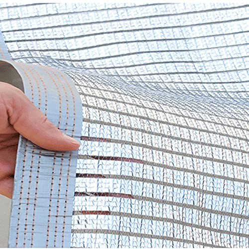 Feuille D’Aluminium Filet Protection Solaire Voile d Ombrage Rectangulaire pour Serre Jardin Carport, Anti-UV 75%, Toile Terrasse Filet Coupe-Vent avec Œillet en Acier INOX (Size : 3×8m)