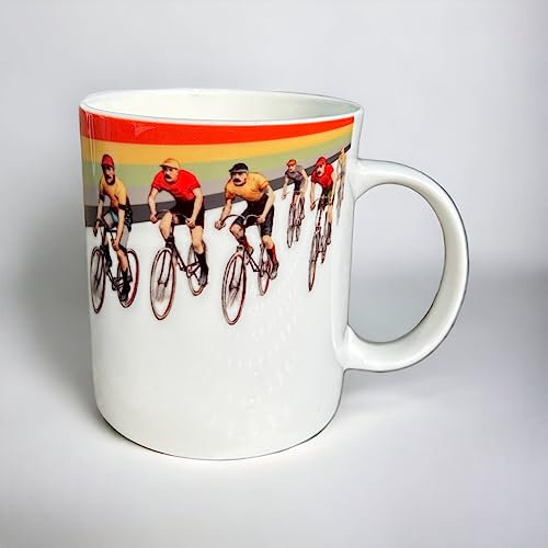 M & G Mustard & Gray Cameron Vintage Cycling 350ml Bone China Mug