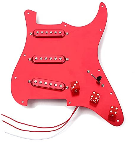 Geladener vorverdrahteter Vorwändig Geladen SSS. Pickguard Alnico V Pickups Für Stratocaster Guitar Pickguard Vorverkabelt